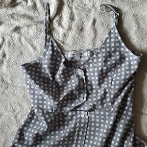Grey & White Checkered Dress